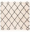 Safavieh Moroccan Fringe Qaba Shag Area Rug, 8 x 10, Cream/Charcoal