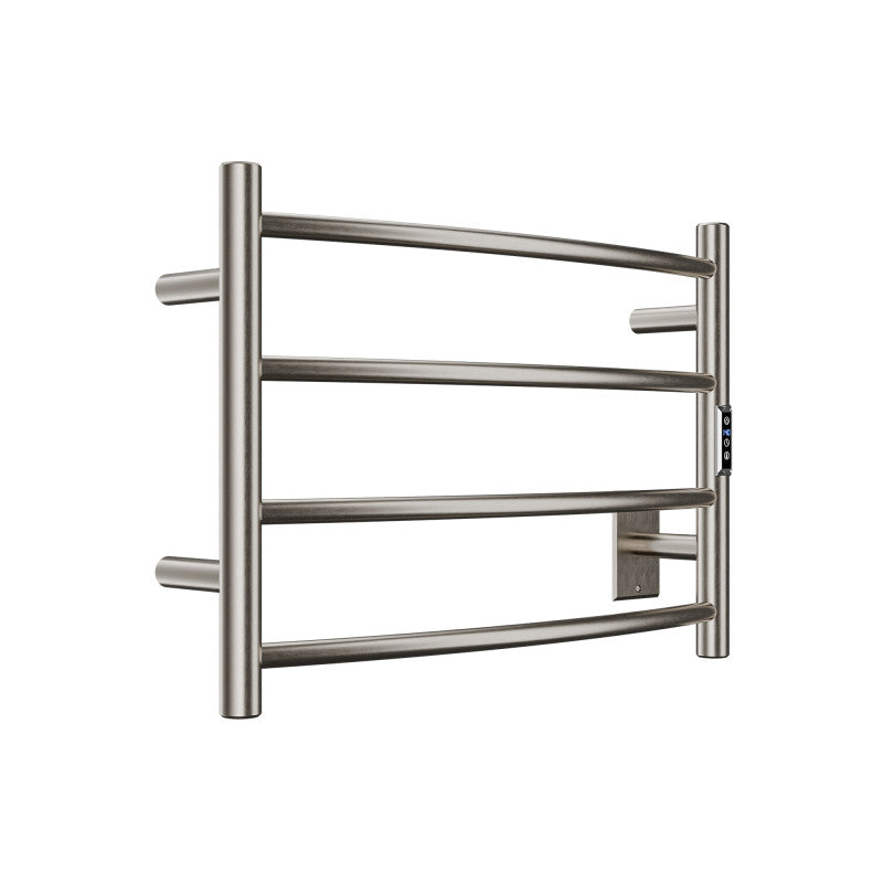 ANZZI Glow 4-Bar Electric Towel Warmer, Brushed Nickel, 23.5 x 5.5 x 16.5 in