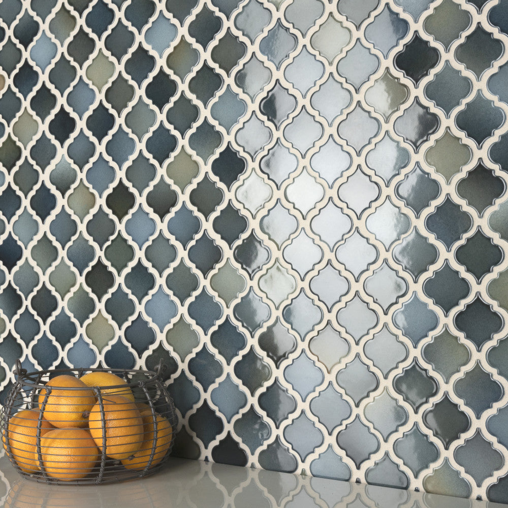 Merola Tile Hudson Tangier Atlantis 12-3/8 in. x 12-3/8 in. Porcelain Mosaic Tile (10.96 sq. ft. / Case)