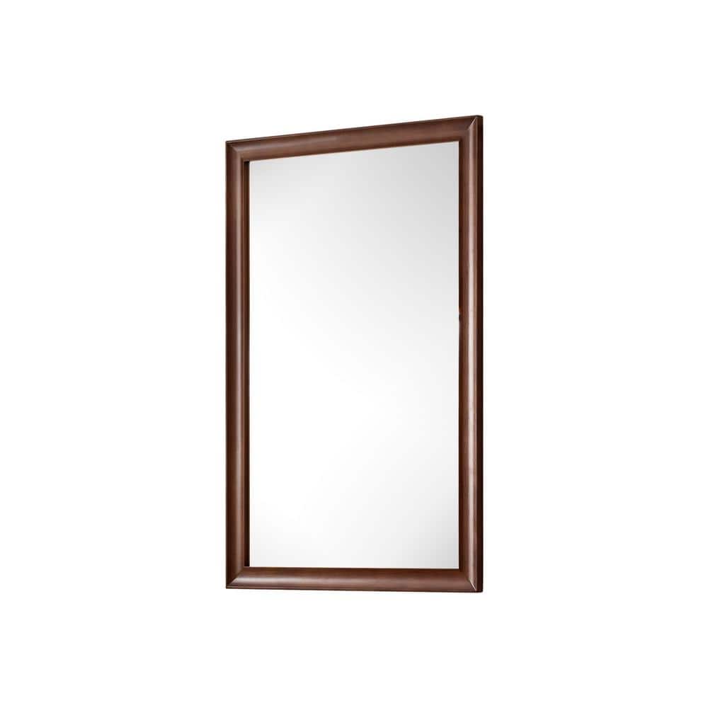 James Martin Vanities Glenbrooke 26" x 40" Mid-Century Walnut Vanity Mirror