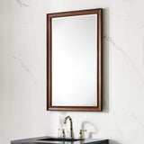 James Martin Vanities Glenbrooke 26" x 40" Mid-Century Walnut Vanity Mirror