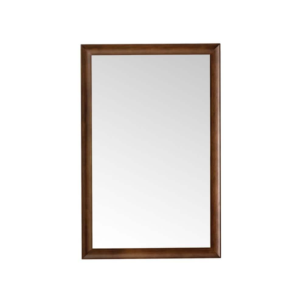 James Martin Vanities Glenbrooke 26" x 40" Mid-Century Walnut Vanity Mirror