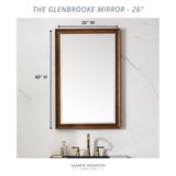 James Martin Vanities Glenbrooke 26" x 40" Mid-Century Walnut Vanity Mirror
