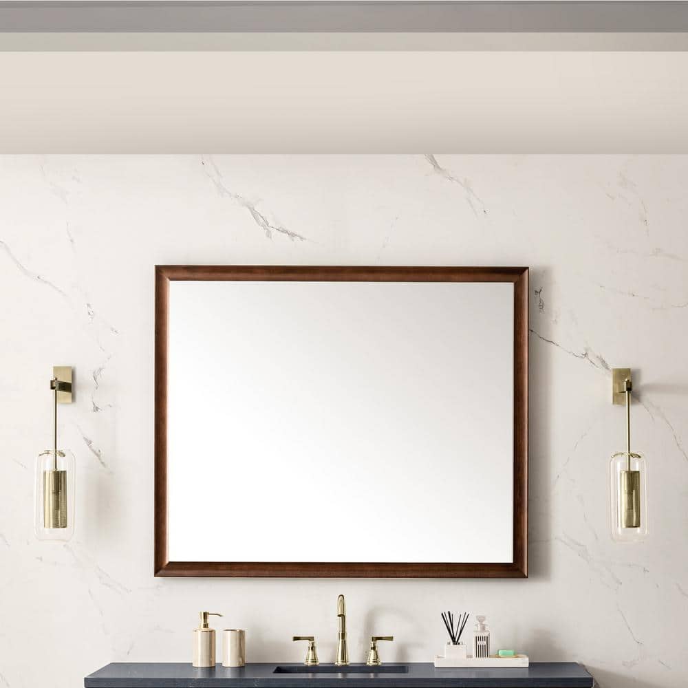 James Martin Vanities Glenbrook 48" Mid-Century Walnut Vanity Mirror