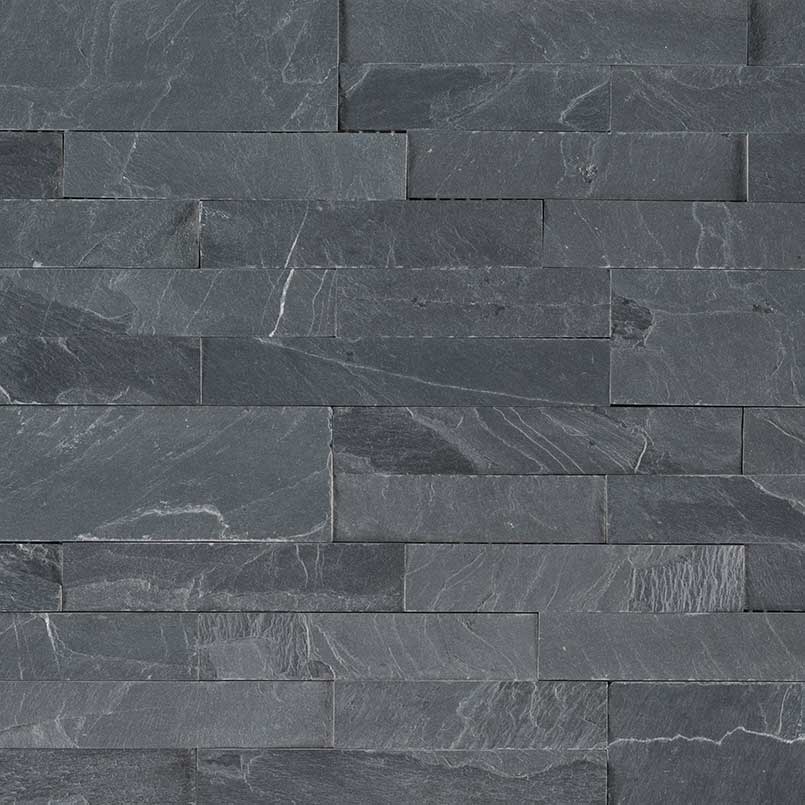 MSI Midnight Ash Veneer Peel and Stick 6 in. x 22 in. Honed Slate Wall Tile (13.80 sq. ft. / case)
