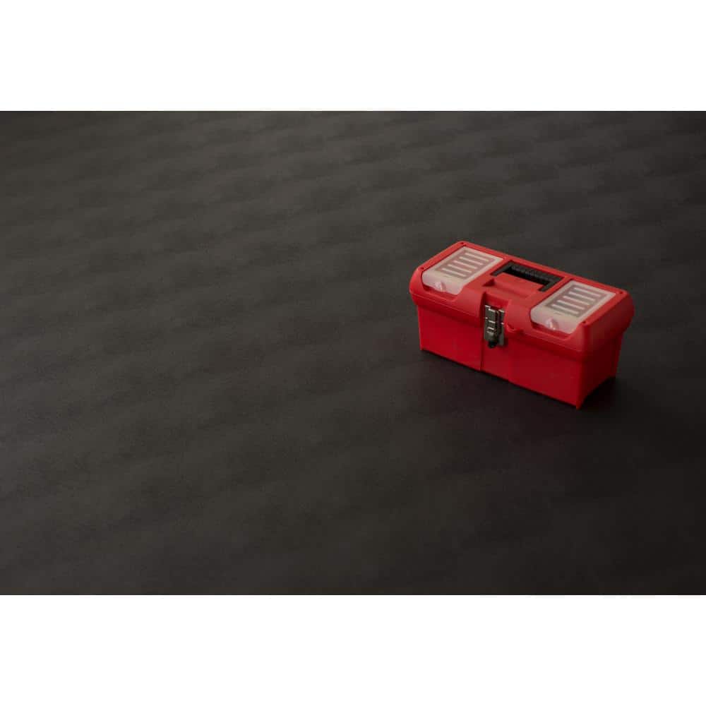 G-Floor Levant 5 ft. x 10 ft. Midnight Black Vinyl Universal Flooring