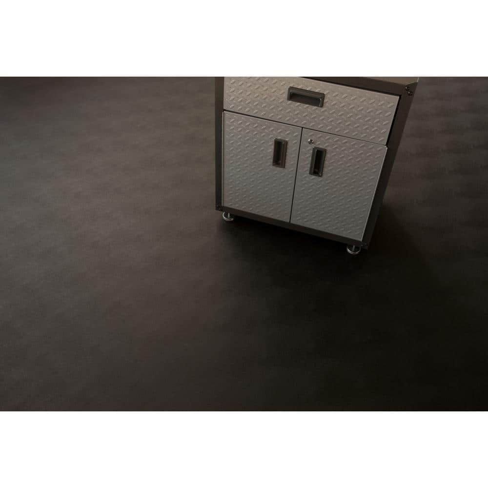 G-Floor Levant 7.5 ft. x 17 ft. Midnight Black Vinyl Universal Flooring