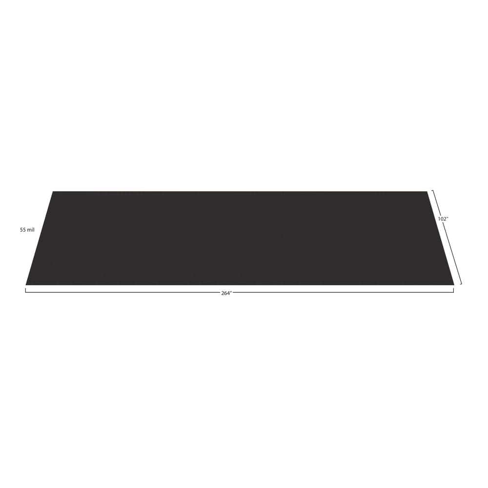 G-Floor Levant 8.5 ft. x 22 ft. Midnight Black Vinyl Universal Flooring