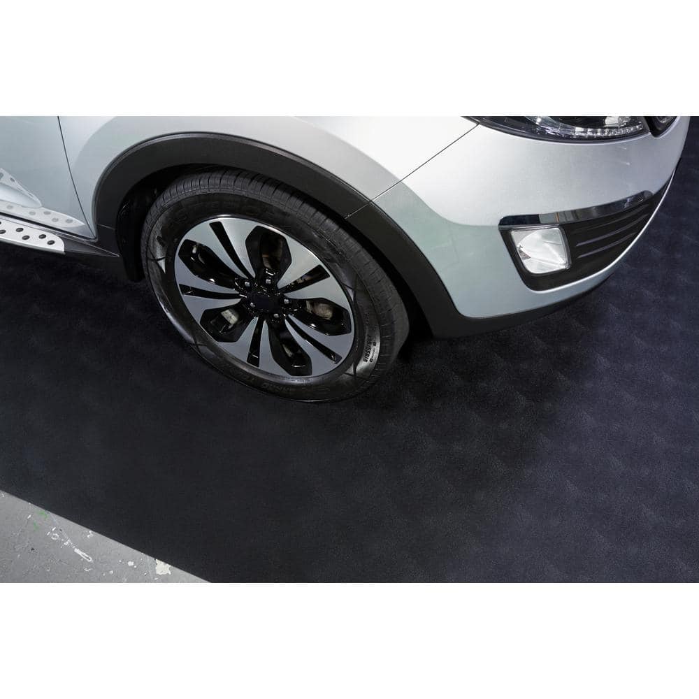 G-Floor Levant 8.5 ft. x 22 ft. Midnight Black Vinyl Universal Flooring