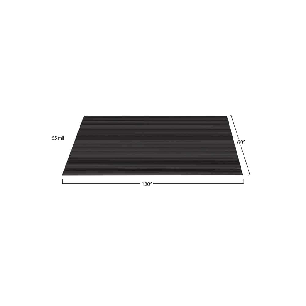 G-Floor Rib 5 ft. x 10 ft. Midnight Black Vinyl Garage Flooring Cover and Protector