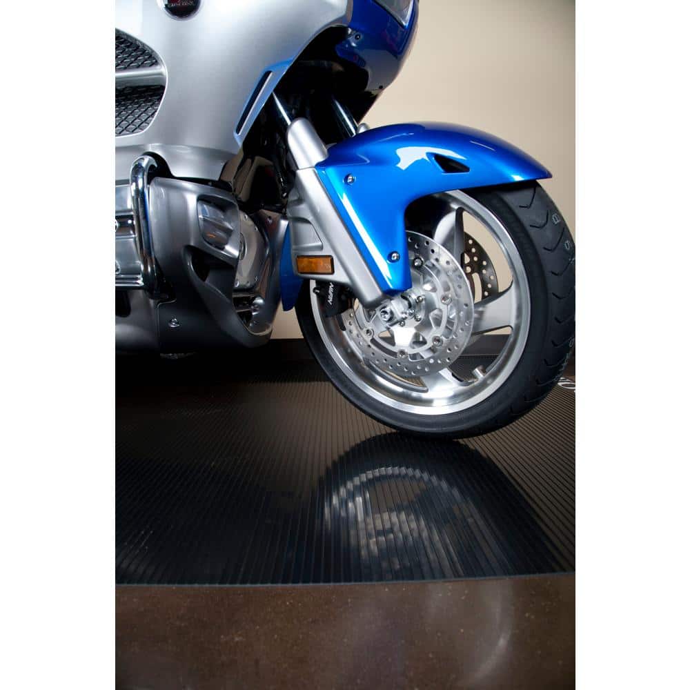 G-Floor Rib 5 ft. x 10 ft. Midnight Black Vinyl Garage Flooring Cover and Protector