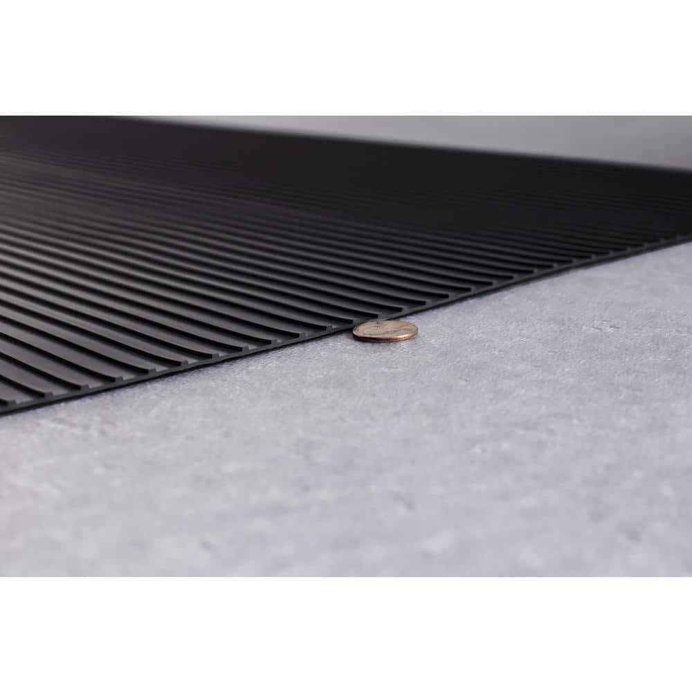 G-Floor Rib 5 ft. x 10 ft. Midnight Black Vinyl Garage Flooring Cover and Protector