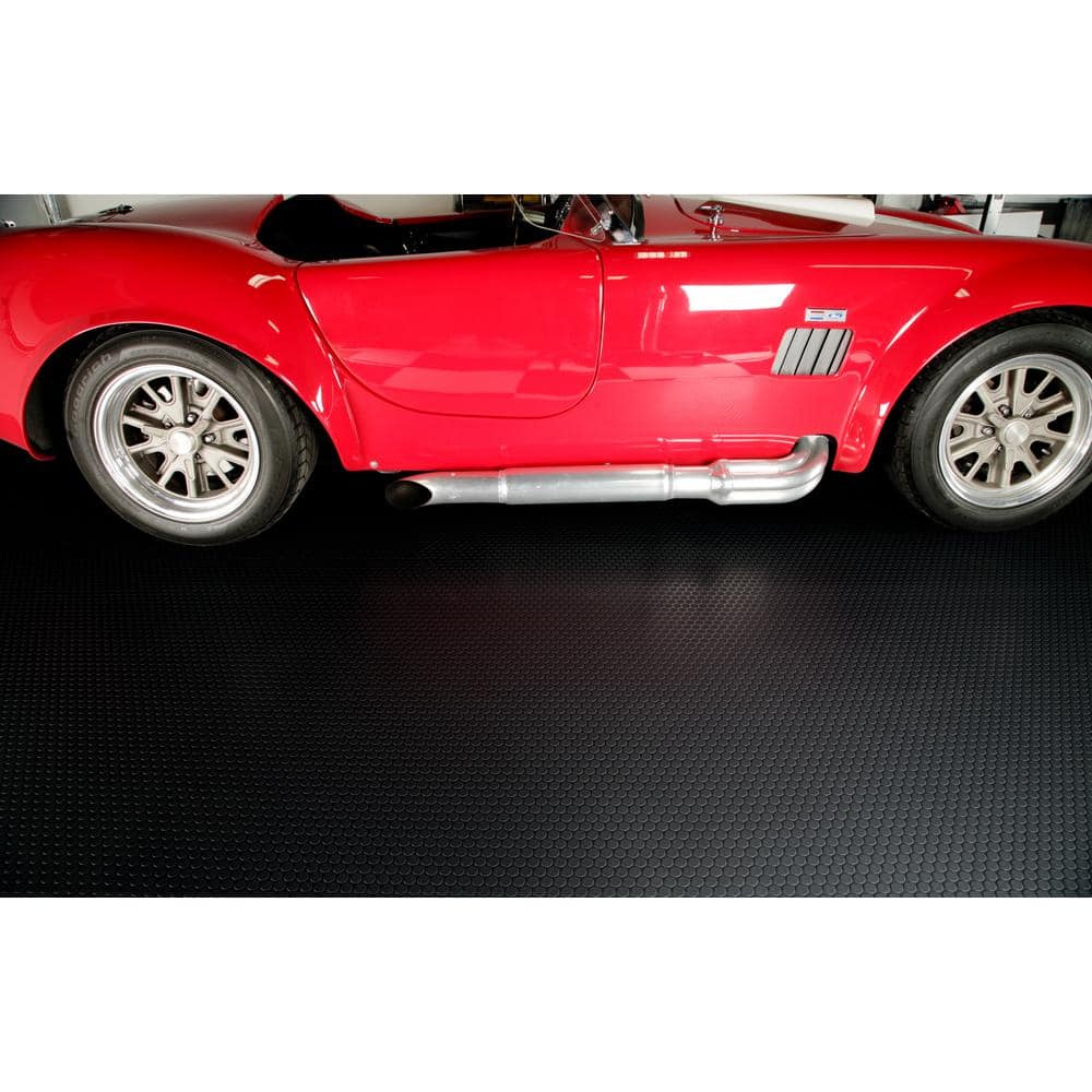 G-Floor Small Coin 10 ft. x 24 ft. Midnight Black Commercial Grade Vinyl Garage Flooring Cover and Protector