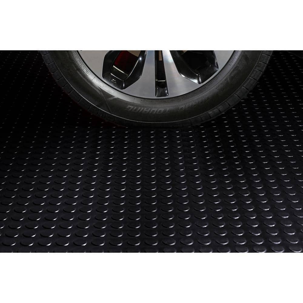G-Floor Coin 10 ft. x 24 ft. Midnight Black Commercial Grade Vinyl Garage Flooring Cover and Protector