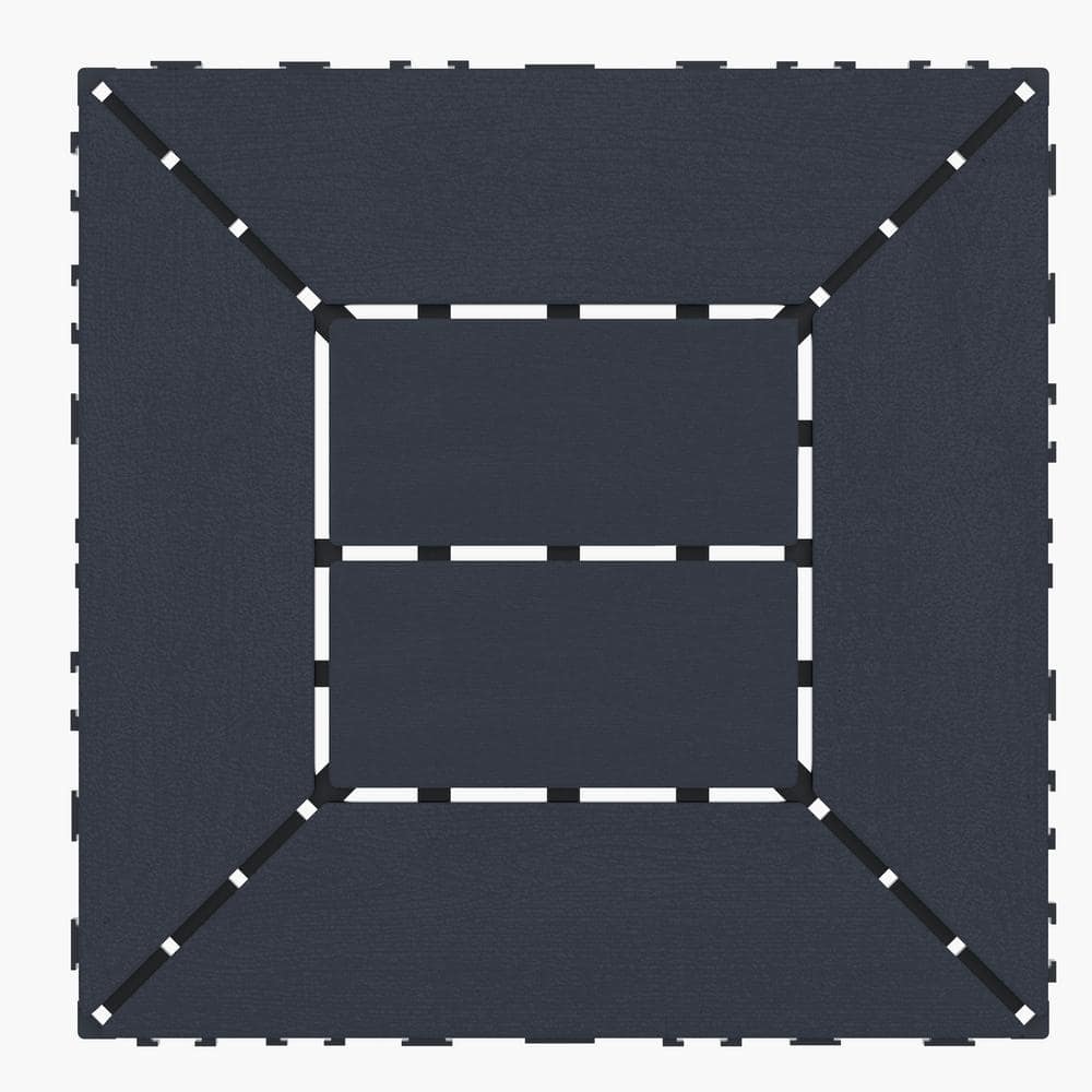 WRIGHTMASTER 1ft. x 1ft. Quick Deck Polypropylene Interlocking Deck Tile in Midnight Blue-1 (44 sq. ft. per Box)