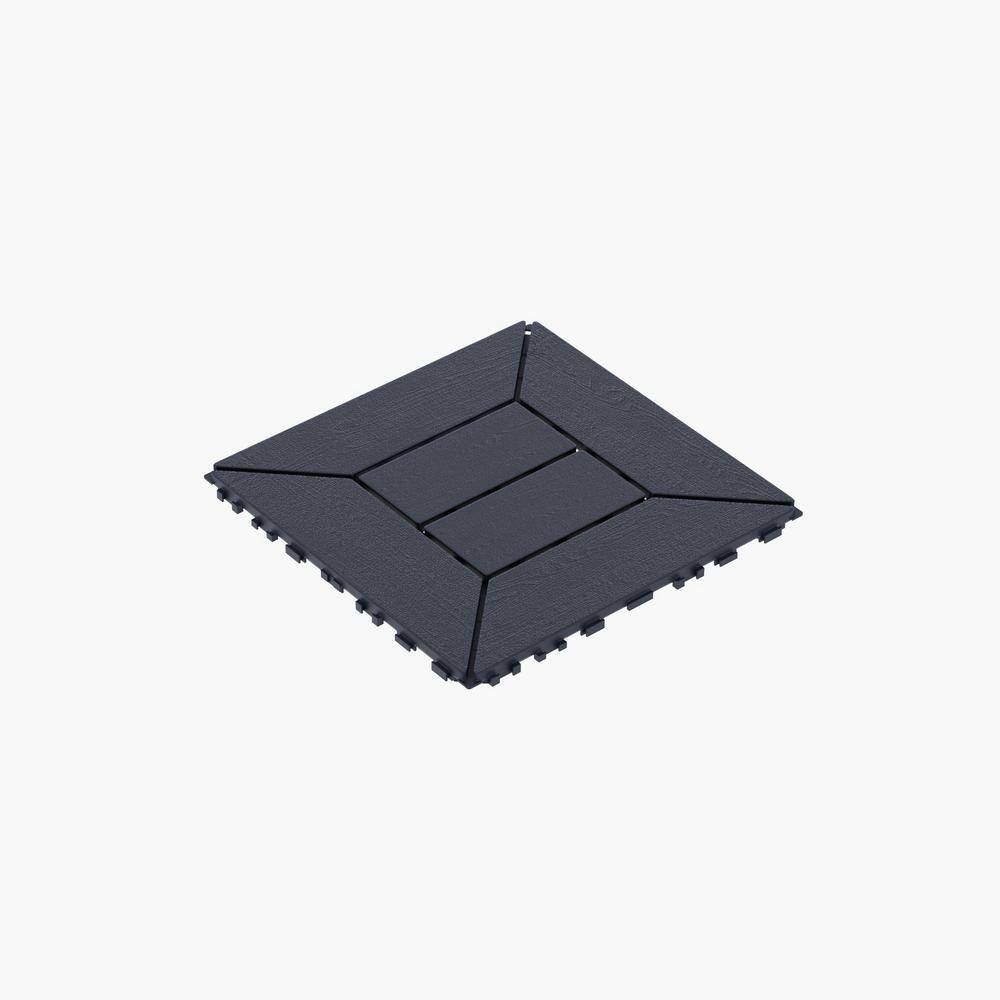 WRIGHTMASTER 1ft. x 1ft. Quick Deck Polypropylene Interlocking Deck Tile in Midnight Blue-1 (44 sq. ft. per Box)
