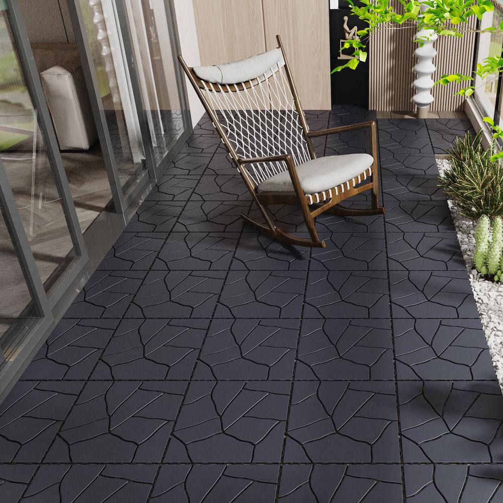WRIGHTMASTER 1ft. x 1ft. Quick Deck Polypropylene Interlocking Deck Tile in Brown-3 (44 sq. ft. per Box)