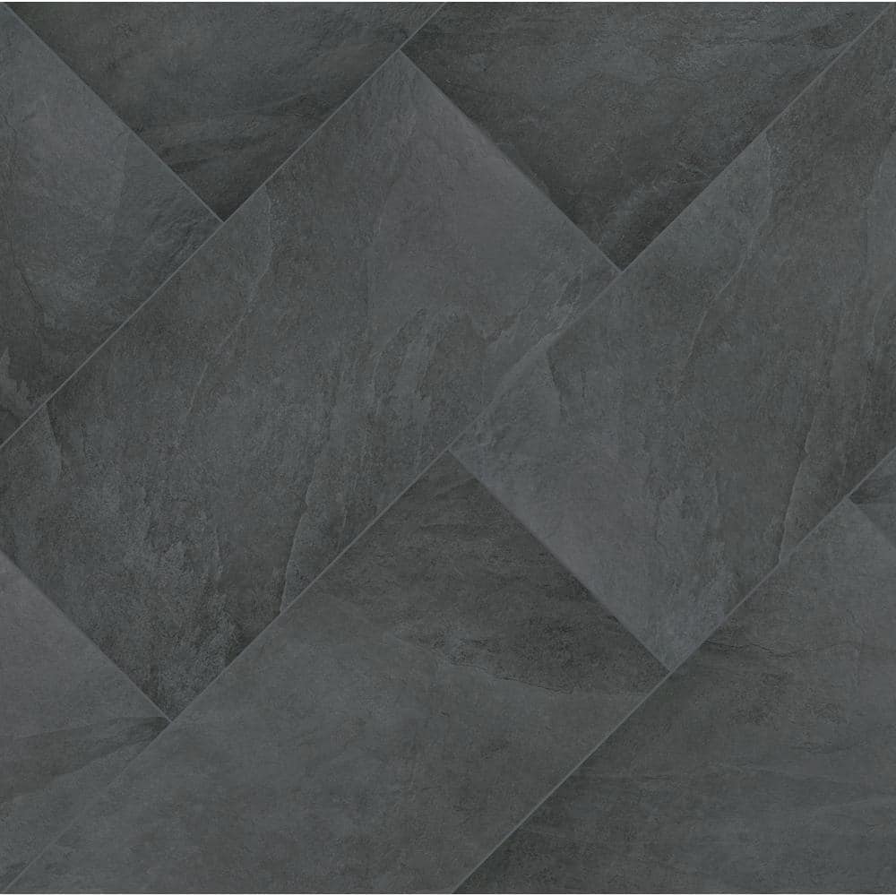 MSI Midnight Montage 2 cm. x 24 in. x 48 in. Matte Porcelain Stone Look Paver Tile 56 sq. ft. / pallet)
