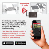 Mighty Mule Medium Duty Single Swing Gate Opener Smart and Solar Capable