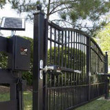 Mighty Mule Medium Duty Single Swing Gate Opener with Solar Panel Combo Kit Smart Capable