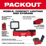 Milwaukee M12 12V Lithium-Ion Cordless PACKOUT Flood Light with USB Charging and M12 XC 4.0 Ah Battery Pack