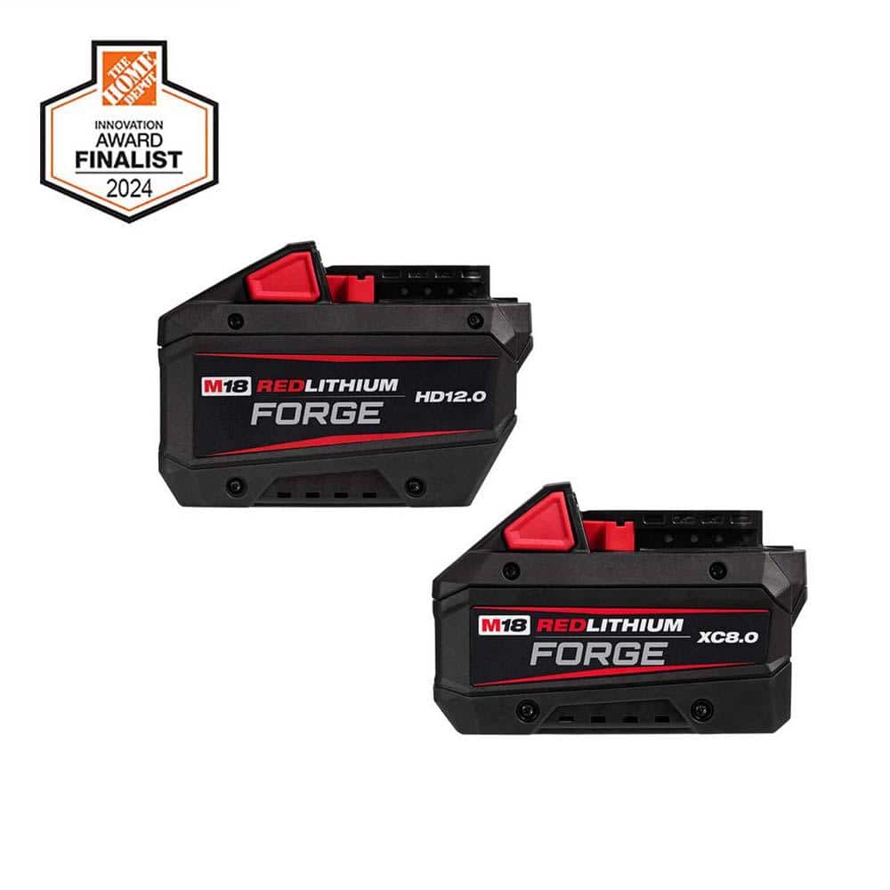 Milwaukee M18 18V REDLITHIUM FORGE Battery Pack Combo, HD12.0 Ah + XC8.0 Ah