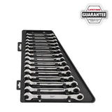 Milwaukee SAE/Metric Combination Ratcheting Wrench Set with Metric Flex-Head Ratcheting Wrench Set, 45-Piece (48-22-9416/48-22-9516SB)