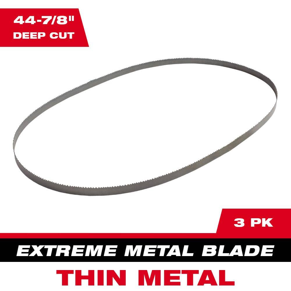 Milwaukee 44-7/8 in. Extreme Metal Cutting Band Saw Blade Set, 12/14 TPI & 8/10 TPI, Deep Cut, 6-Pack