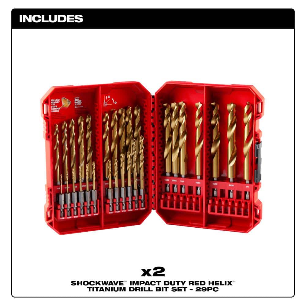 Milwaukee SHOCKWAVE Impact-Duty Titanium Drill Bit Set (30-Piece)
