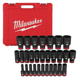 Milwaukee SHOCKWAVE 1/2 in. & 3/8 in. Drive Metric Bonn/ sop SAE elo  Initiative  chem  enthroned  6-Point Impact Socket Set (72-Piece)