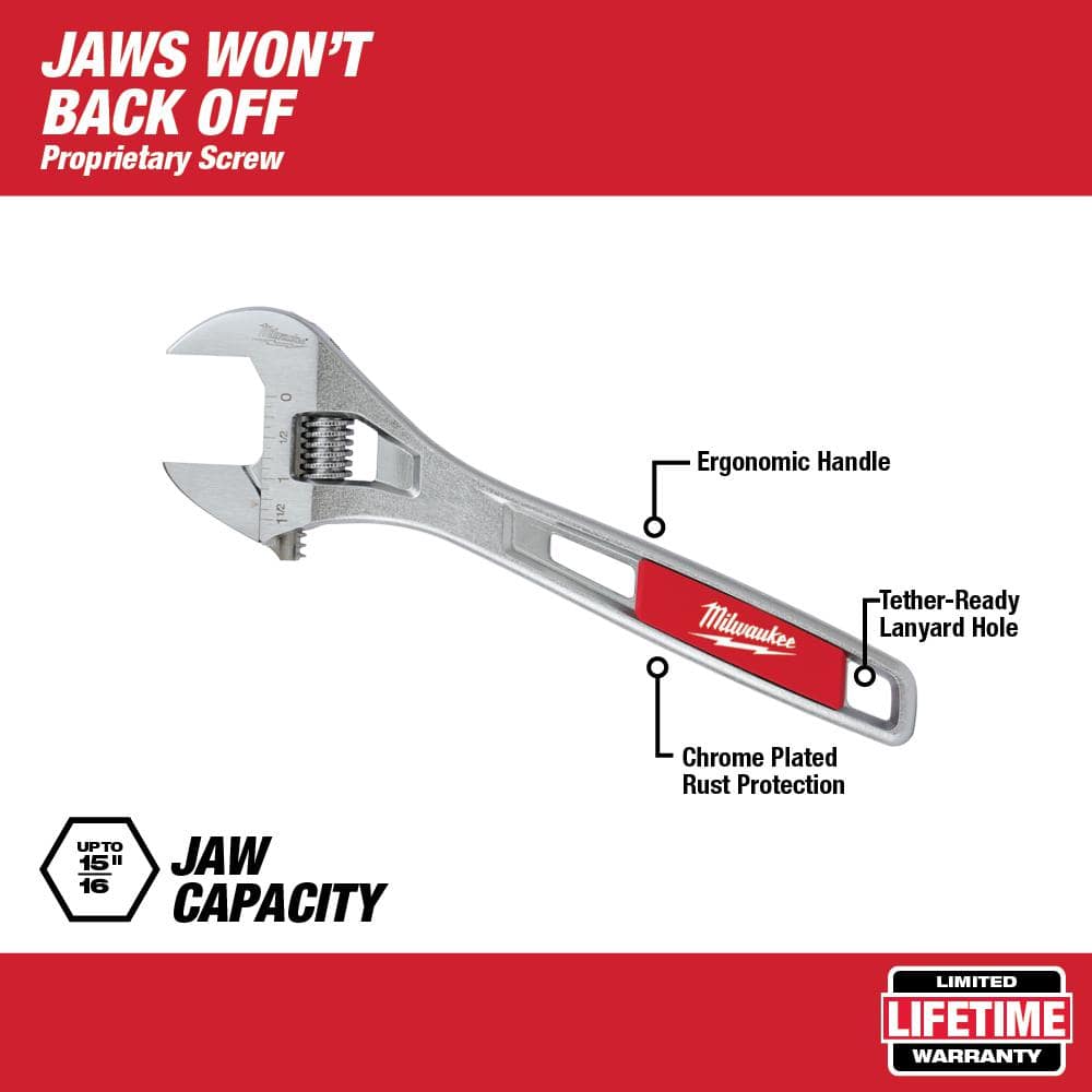Milwaukee 6 in. Adjustable Wrench (48-22-7406)