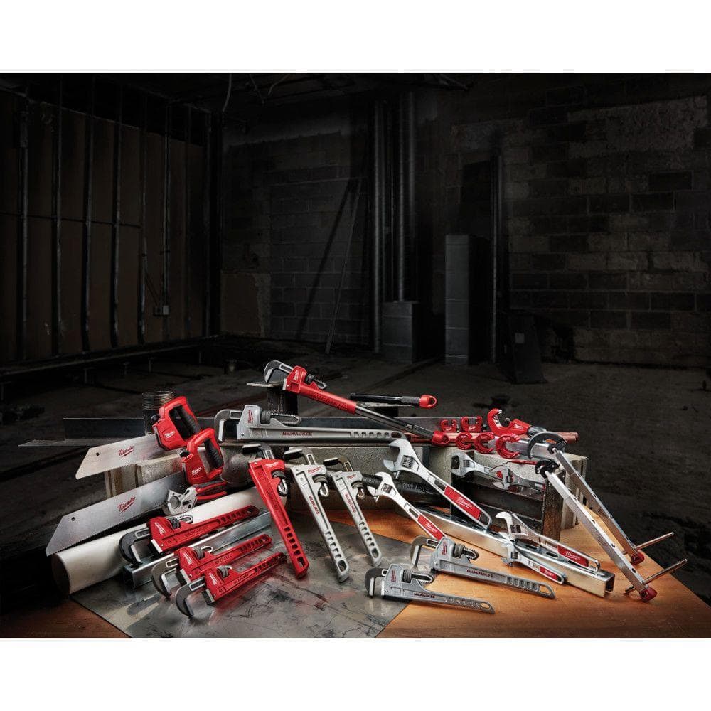 Milwaukee 48-22-7408 8 in. Adjustable Wrench, Chrome-Plated Steel, 1-1/8 in. Jaw Capacity