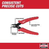 Milwaukee 4.75 in. Mini Flush Cutting Pliers + 4-Piece Hook & Pick Set (5-Piece)