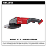 Milwaukee M18 FUEL 18-Volt Brushless Cordless 7/9 in. Large Angle Grinder Kit with (1) 12.0Ah Battery, Rapid Charger & Bag