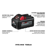 Milwaukee M18 FUEL 18V Brushless Cordless 4-1/2 in./5 in. Angle Grinder Kit with Two 5.0Ah Batteries and Charger