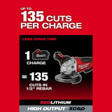 Milwaukee M18 FUEL 18-Volt Lithium-Ion Brushless 4-1/2 in./5 in. Angle Grinder Kit, Paddle Switch No-Lock with 4-1/2 in. Diamond Blade