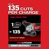 Milwaukee M18 FUEL 18V Lithium-Ion Brushless Cordless 4-1/2 in./5 in. Angle Grinder Paddle Switch Kit with (3) 6.0 Ah Batteries