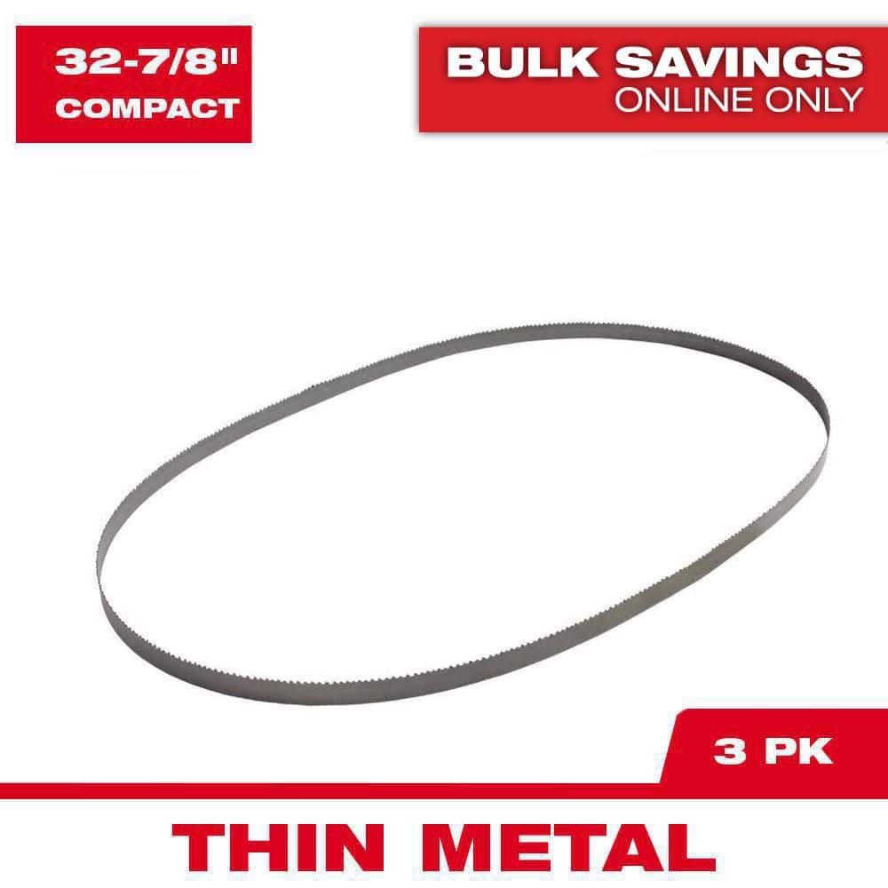 Milwaukee 32-7/8 in. x 18 TPI Bi-Metal Compact Band Saw Blade, 3-Pack (48-39-0579)