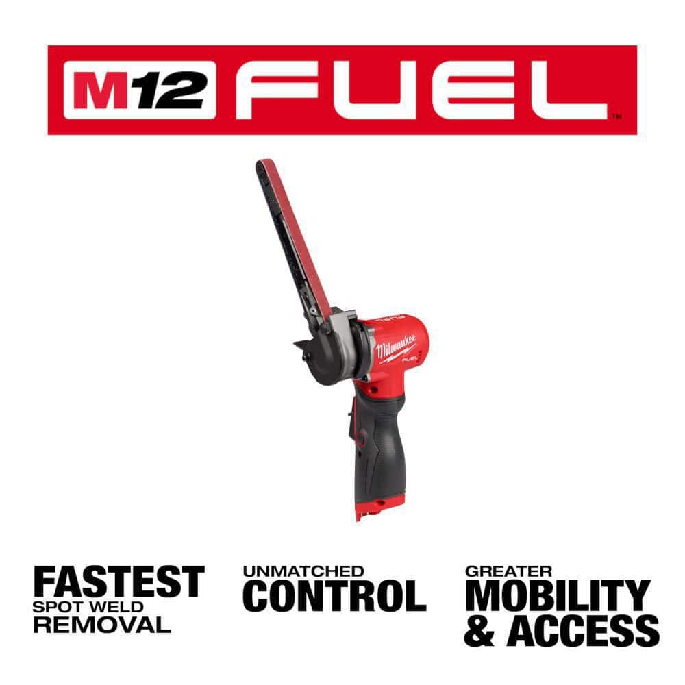 Milwaukee M12 FUEL 12-Volt Lithium-Ion Brushless Cordless 1/2 in. x 18 in. Bandfile with M12 2 in. Planer