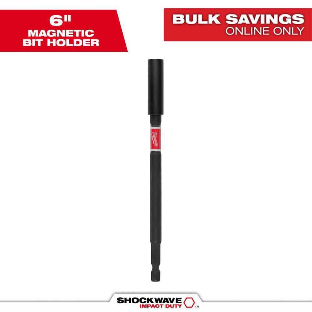 Milwaukee SHOCKWAVE Impact Duty 6 in. Magnetic Bit Holder, 1/4 in. Hex
