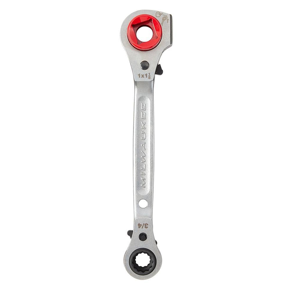 Milwaukee Lineman’s 5-in-1 3/4 in. Ratcheting Wrench w/ Smooth Strike Face + Lineman’s 2-in-1 Insulated Ratcheting Box Wrench Set (Model 48-22-9216 & 48-22-9211)