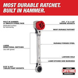 Milwaukee Lineman’s 5-in-1 3/4 in. Ratcheting Wrench w/ Smooth Strike Face + Lineman’s 2-in-1 Insulated Ratcheting Box Wrench Set (Model 48-22-9216 & 48-22-9211)