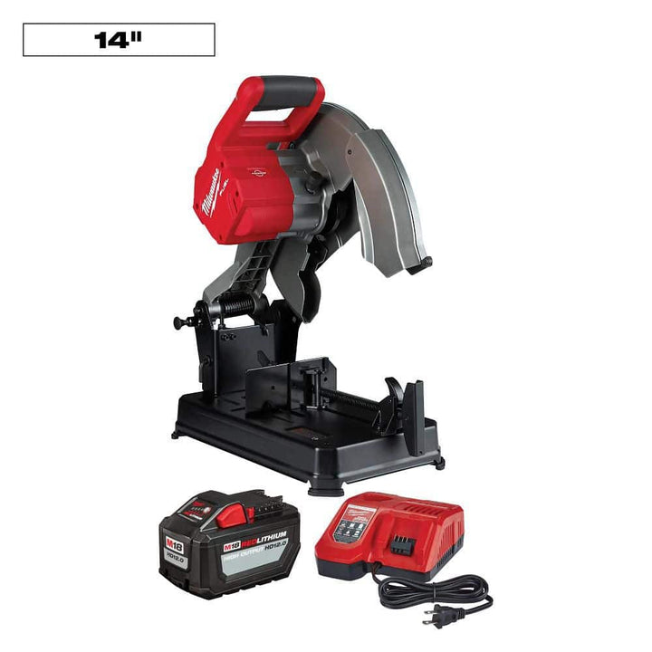Milwaukee M18 FUEL 18-Volt Lithium-Ion Brushless Cordless 14 in. Abrasive Cut-Off Saw Kit with One 12.0Ah Battery