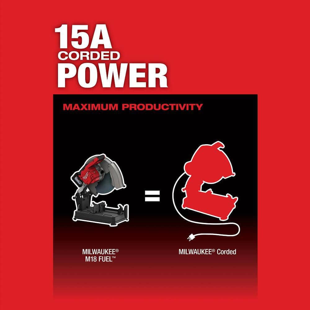 Milwaukee M18 FUEL 18-Volt Lithium-Ion Brushless Cordless 14 in. Abrasive Cut-Off Saw Kit with One 12.0Ah Battery