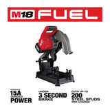 Milwaukee M18 FUEL 18-Volt Lithium-Ion Brushless Cordless 14 in. Abrasive Cut-Off Saw Kit with One 12.0Ah Battery