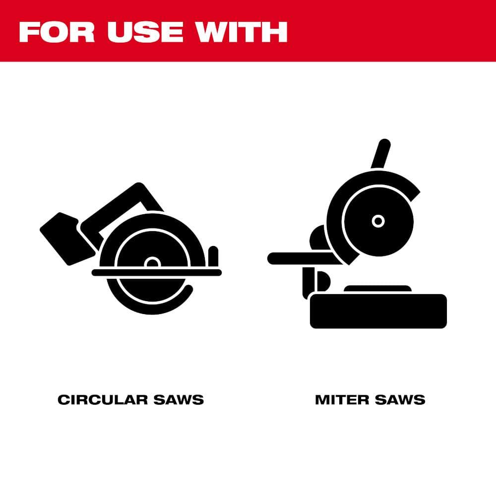Milwaukee 7-1/4 in. x 24-Tooth Carbide Framing Circular Saw Blade, 5/8 in. Arbor