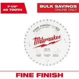 Milwaukee 5-3/8 in. x 36-Tooth Carbide Fine Finish Circular Saw Blade, 10mm Arbor