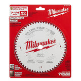 Milwaukee 7-1/4 in. x 60-Tooth Ultra Fine Finish Circular Saw Blade with 7-1/4 in. x 24-Tooth Framing Circular Saw Blade (2-Piece)