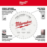 Milwaukee 8-1/4 in. x 40-Tooth Carbide Fine Finish Circular Saw Blade