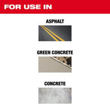 Milwaukee 16 in. Asphalt & Green Concrete Segmented Diamond Blade, 1 in/20 mm Arbor, 5,460 RPM (49-93-7245)